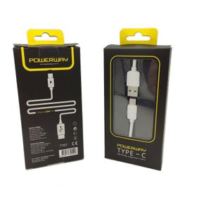 Powerway TY-01 Beyaz USB 2.0 Type-C Şarj-Data Aktarım Kablosu