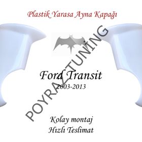 Poyraz Tuning Ford Transit 2007-2013 Beyaz Boyalı Uyumlu Yarasa Ayna Kapağı