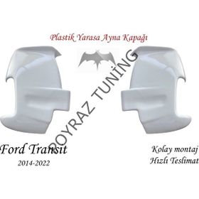 Poyraz Tuning Ford Transit 2014-2018 Beyaz Boyalı Uyumlu Yarasa Ayna Kapağı