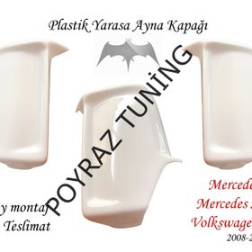 Poyraz Tuning Volkswagen Crafter 2008-2011 Beyaz Boyalı Uyumlu Yarasa Ayna Kapağı