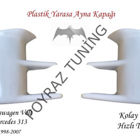 Poyraz Tuning Volkswagen Volt 1997-2007 Beyaz Boyalı Uyumlu Yarasa Ayna Kapağı