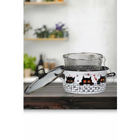 PR Home Cat Emaye 22 cm Kızartma Tenceresi