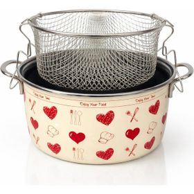 PR Home Enjoy Kırmızı Emaye 22 cm Kızartma Tenceresi