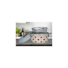PR Home Enjoy Kırmızı Emaye 22 cm Kızartma Tenceresi