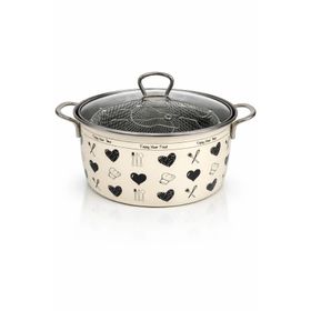 PR Home Enjoy Siyah Emaye 22 cm Kızartma Tenceresi