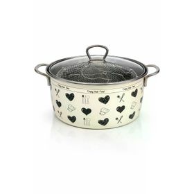 PR Home Enjoy Siyah Emaye 22 cm Kızartma Tenceresi
