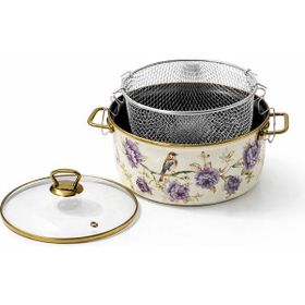 PR Home Fiorella Emaye 20 CM Mor Kızartma Tenceresi