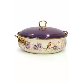 PR Home Fiorella Emaye Bombeli 26 cm Mor Karnıyarık Pilav Tenceresi