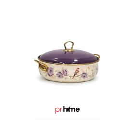 PR Home Fiorella Emaye Bombeli 26 cm Mor Karnıyarık Pilav Tenceresi
