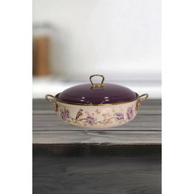 PR Home Fiorella Emaye Bombeli 26 cm Mor Karnıyarık Pilav Tenceresi