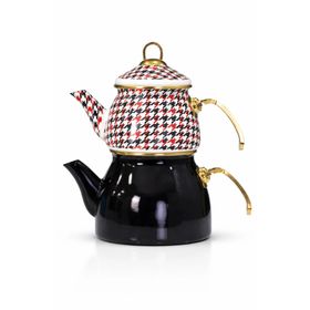 PR Home Forte Black Gold Model Emaye Çaydanlık