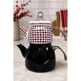 PR Home Forte Black Gold Model Emaye Çaydanlık