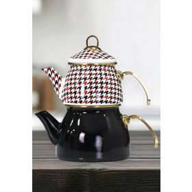 PR Home Forte Black Gold Model Emaye Çaydanlık