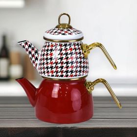 PR Home Forte Red Mini Model Emaye Çaydanlık