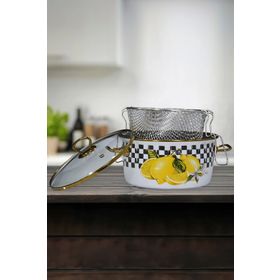 PR Home Lemon Emaye 22 cm Kızartma Tenceresi