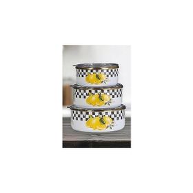PR Home Lemon Emaye 3'lü Saklama Seti