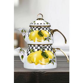 PR Home Lemon Gold Model Emaye Çaydanlık