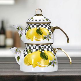 PR Home Lemon Gold Model Emaye Çaydanlık