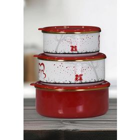 PR Home Love Emaye 3'lü Saklama Seti