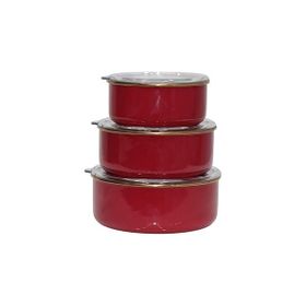 PR Home Red Emaye 3'lü Saklama Seti