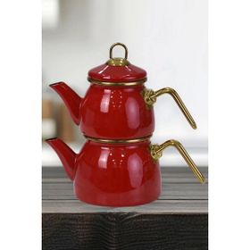 PR Home Red Mini Model Emaye Çaydanlık