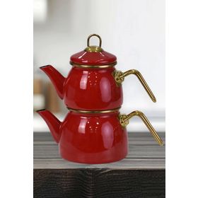 PR Home Red Mini Model Emaye Çaydanlık