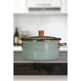 PR Home Soft Green Emaye 22 cm Kızartma Tenceresi