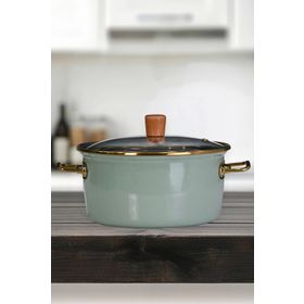 PR Home Soft Green Emaye 22 cm Kızartma Tenceresi