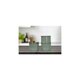 PR Home Soft Green Emaye Katlı Baharatlık Seti