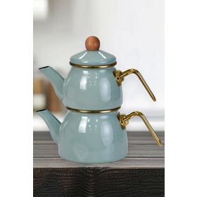PR Home Soft Green Mini Model Emaye Çaydanlık