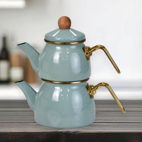 PR Home Soft Green Mini Model Emaye Çaydanlık