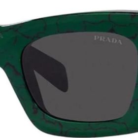 Prada 13ZS 16D5SO 50 Kadın Yeşil Köşeli Çerçeve Güneş Gözlüğü