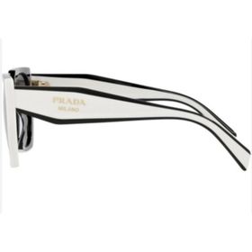 Prada 15WS 09Q-5S0 54-19 140 Siyah Beyaz Kadın Güneş Gözlüğü