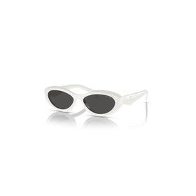 Prada PR 26ZS 17K08Z 55 White Dark Grey Kadın Güneş Gözlüğü