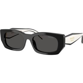 Prada PR B05S 09Q08Z 53 Kadın Geometrik Siyah Kemik Güneş Gözlüğü