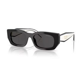 Prada PR B05S 09Q08Z 53 Kadın Geometrik Siyah Kemik Güneş Gözlüğü