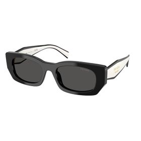 Prada PR B05S 09Q08Z 53 Kadın Geometrik Siyah Kemik Güneş Gözlüğü