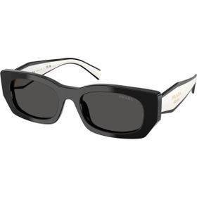 Prada PR B05S 09Q08Z 53 Kadın Geometrik Siyah Kemik Güneş Gözlüğü