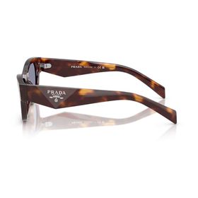 Prada PR B09S 15W03N 54 Oval Kırçıllı Kahverengi Kemik Unisex Güneş Gözlüğü