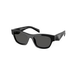 Prada PR B09S 16K08Z 54 Oval Siyah Kemik Unisex Güneş Gözlüğü
