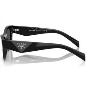 Prada PR B09S 16K08Z 54 Oval Siyah Kemik Unisex Güneş Gözlüğü