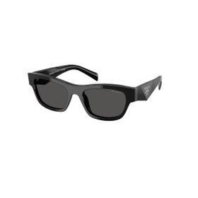 Prada PR B09S 16K08Z 54 Oval Siyah Kemik Unisex Güneş Gözlüğü