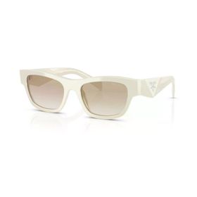 Prada PR B09S 26A80M 52 Oval Beyaz Kemik Unisex Güneş Gözlüğü