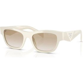 Prada PR B09S 26A80M 52 Oval Beyaz Kemik Unisex Güneş Gözlüğü