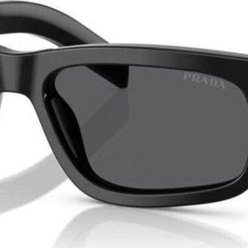 Prada PR B11S 16K731 55 Dikdörtgen Siyah Kemik Unisex Güneş Gözlüğü