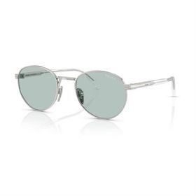 Prada PR B51S 1BC40N 53 Oval Gri Metal Unisex Güneş Gözlüğü