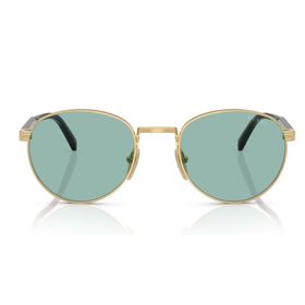 Prada PR B51S 5AK40K 53 Unisex Oval Gold Metal Güneş Gözlüğü