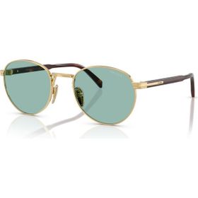 Prada PR B51S 5AK40K 53 Unisex Oval Gold Metal Güneş Gözlüğü