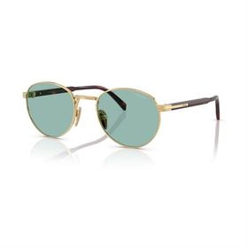 Prada PR B51S 5AK40K 53 Unisex Oval Gold Metal Güneş Gözlüğü