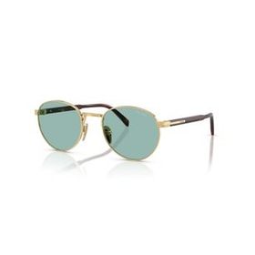 Prada PR B51S 5AK40K 53 Unisex Oval Gold Metal Güneş Gözlüğü